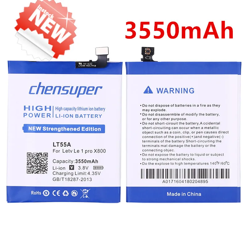 100% оригинал chensuper 3550mAh LT55A батарея для Letv Le 1 pro X800 one литий-ионные полимерные