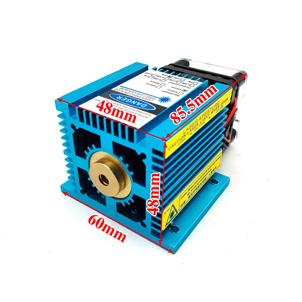 15W 450nm fixed focus laser module 15000mw DIY bule laser head for CNC laser engraving machine and laser cutter with TTL/PWM