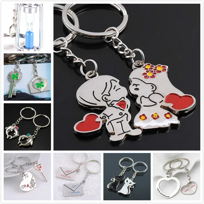 1 пара вечерние брелоки для влюбленных пар брелок с подвеской в виде сердца