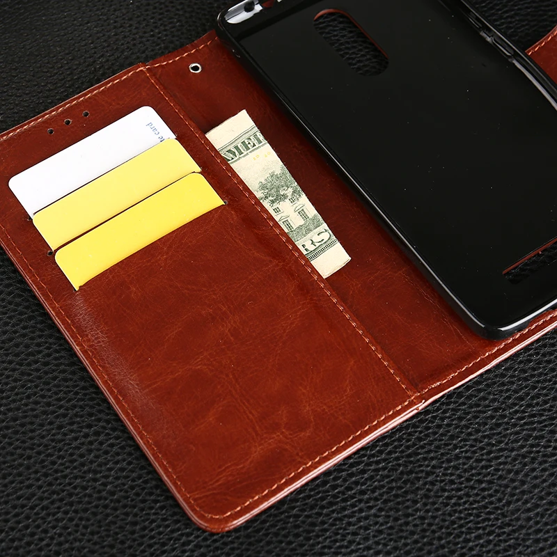 Чехол для Alcatel Pop 4S откидной кошелек из искусственной кожи полностью защитный