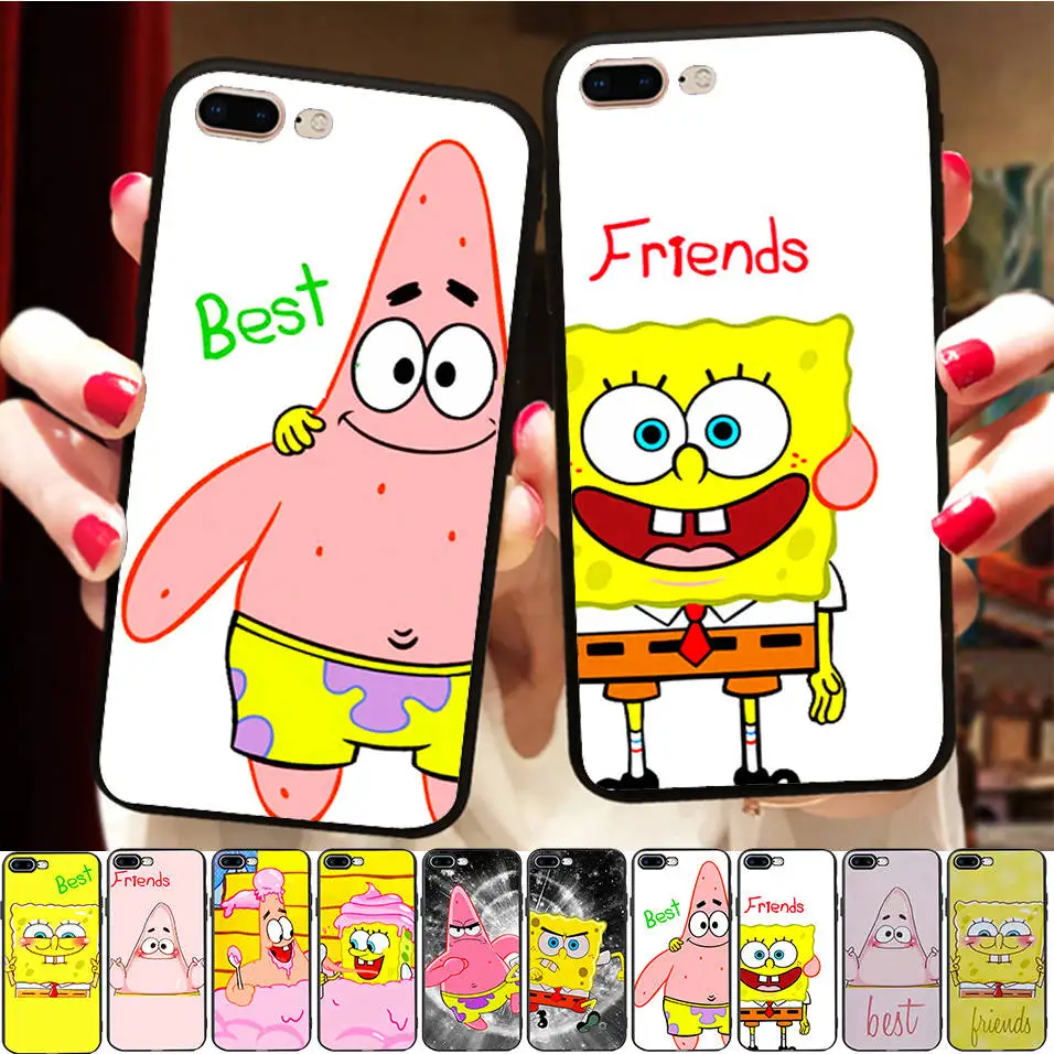 Забавный чехол Minason BFF для iPhone X 8 5 SE 5S XR XS Max 6 6S 7 Plus лучшие друзья мягкий силиконовый