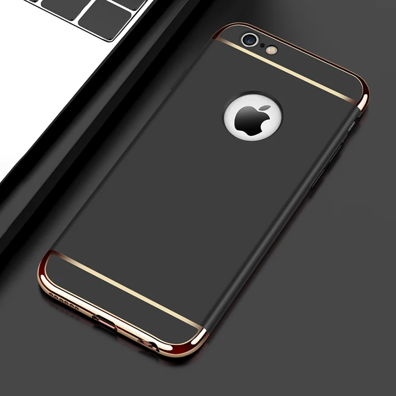 Роскошный противоударный чехол 3 в 1 с покрытием для телефона iPhone 7X10 Xs Max Xr 7 8 6 6s Plus 5