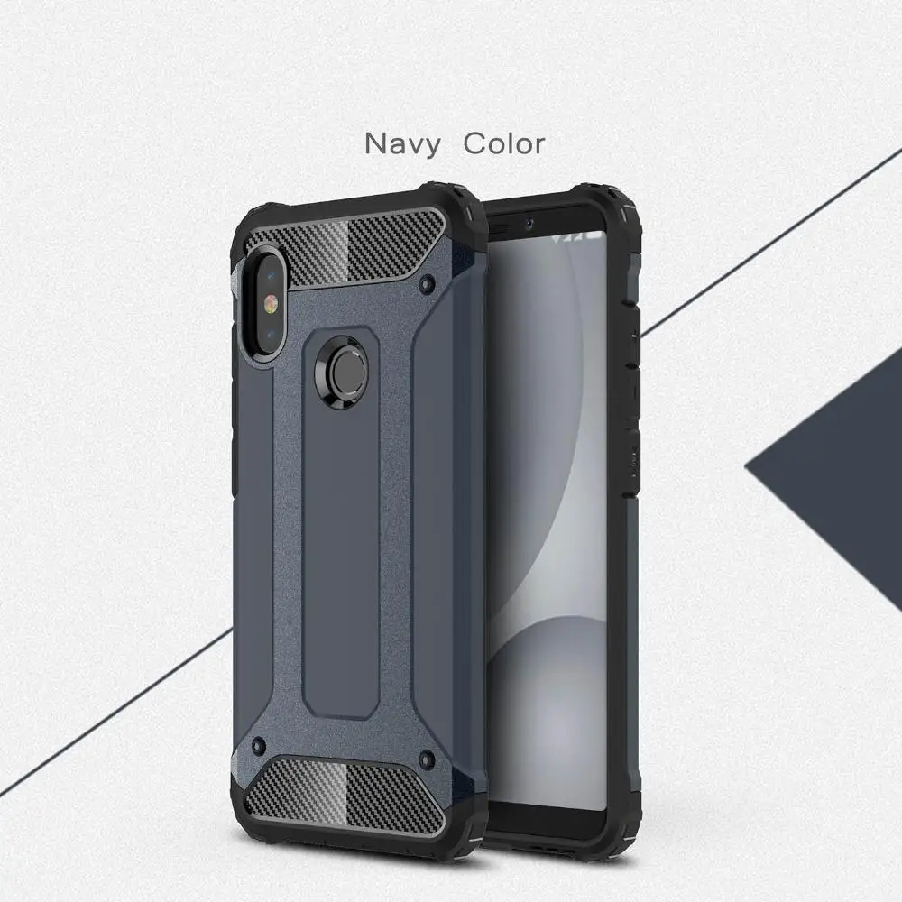 Navy Защитный чехол VRSDES для Xio mi Red mi Note 5 Pro mi 8 6X 5X A1 A2, силиконовый чехол+ PC чехол Xio mi Red mi 6 6A S2 5 Plus Note 6 Pro - Цвет: Navy