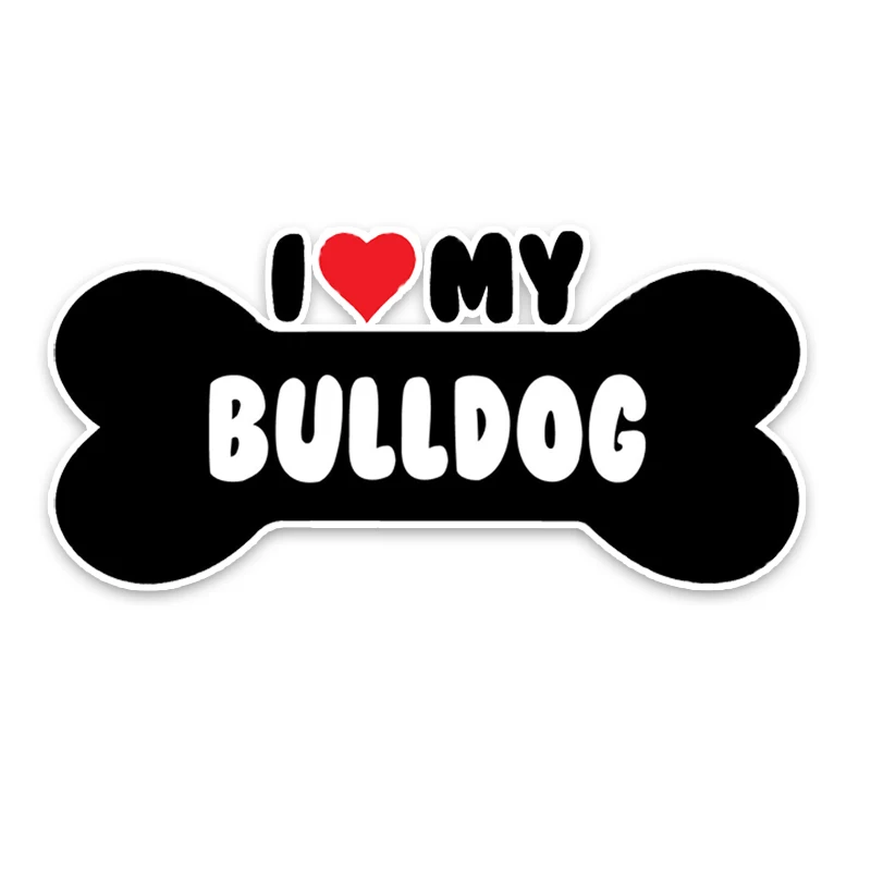 YJZT 15*7 1 см I Heart My Bulldog Dog Bone PVC автомобильные наклейки на бампер | Автомобили и