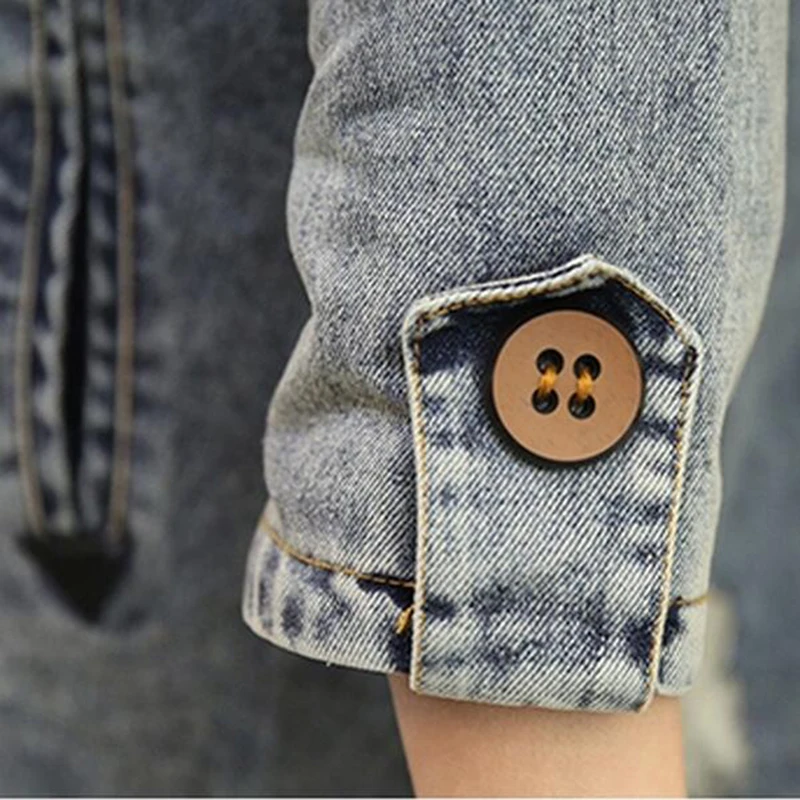 Куртка женская базовая из джинсовой ткани большого размера с карманами|denim jacket