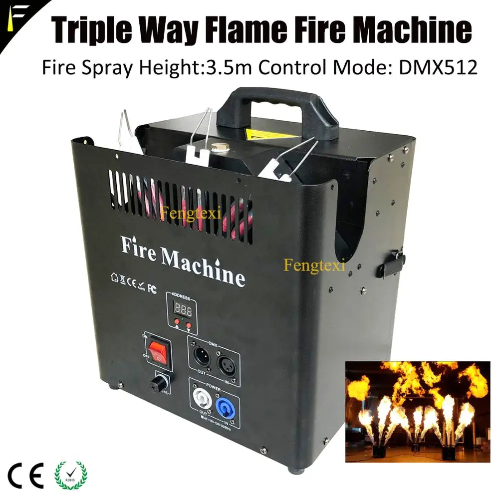 Сценический DJ 3 м бездымный огнеупорный фонтан с тройной головкой станок DMX512