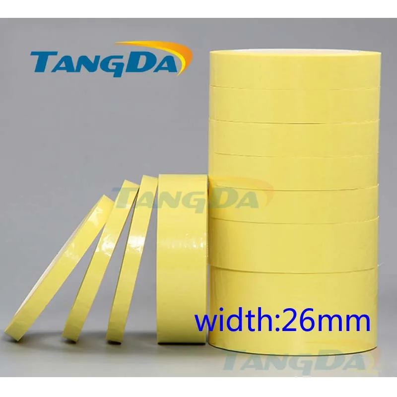 

Tangda 26mm*70M ,70meter Yellow PET High Temperature Withstand Insulate Anti-Flame Adhesive Mylar Tape for Transformer Coil Wrap