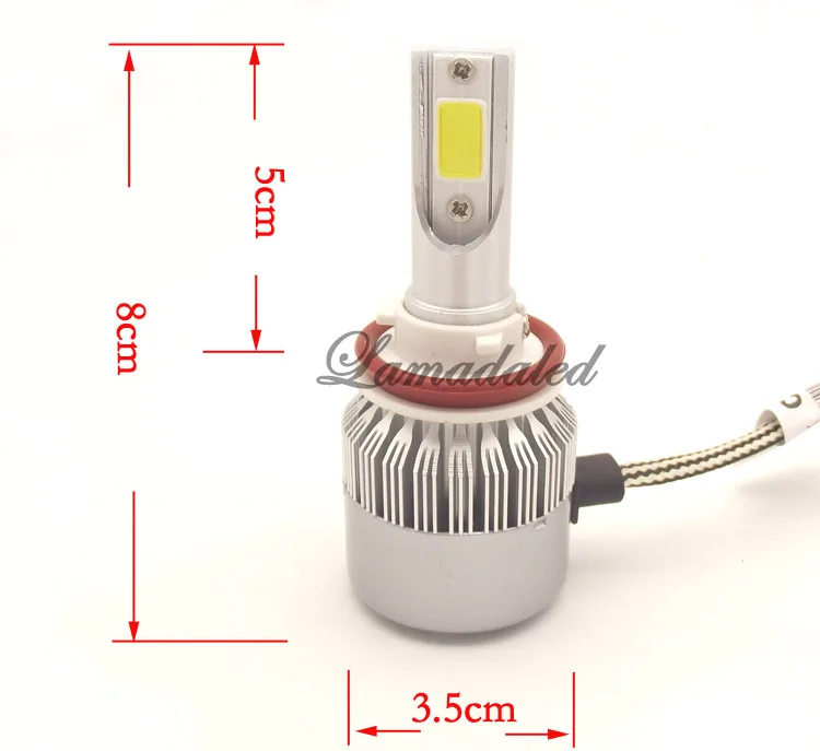 Светодиодный фонарь H11 2 шт. 36 Вт 3800 лм H8 все в одном 6000 К|h11 led headlight|led headlight bulbheadlight
