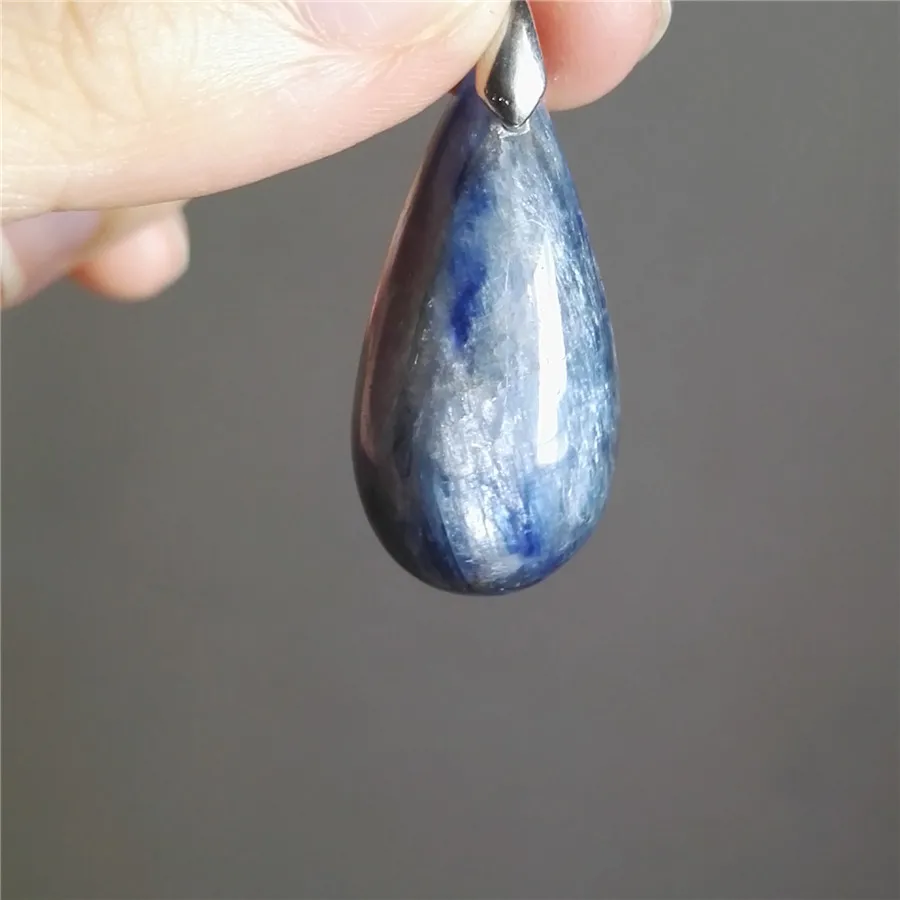 Fashion Necklaces Crystal Charms Pendant Blue Gemstone Suspension Water Drop Bead Natural Kyanite 31x15x11mm | Украшения и