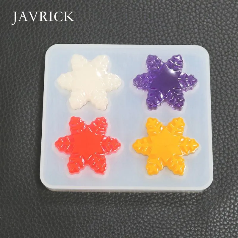 Cute Pet Paw Snowflake Pendant Silicone Resin Mold DIY Earrings Necklace Keychain Accessories Jewelry Making Tools