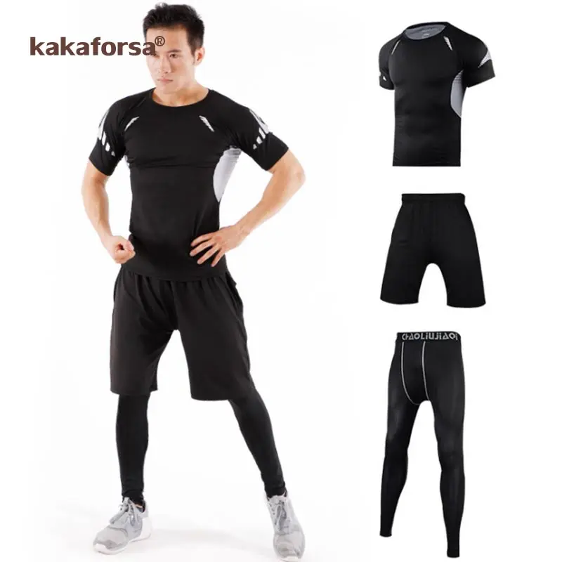 Мужская спортивная одежда Kakaforsa Компрессионные спортивные костюмы