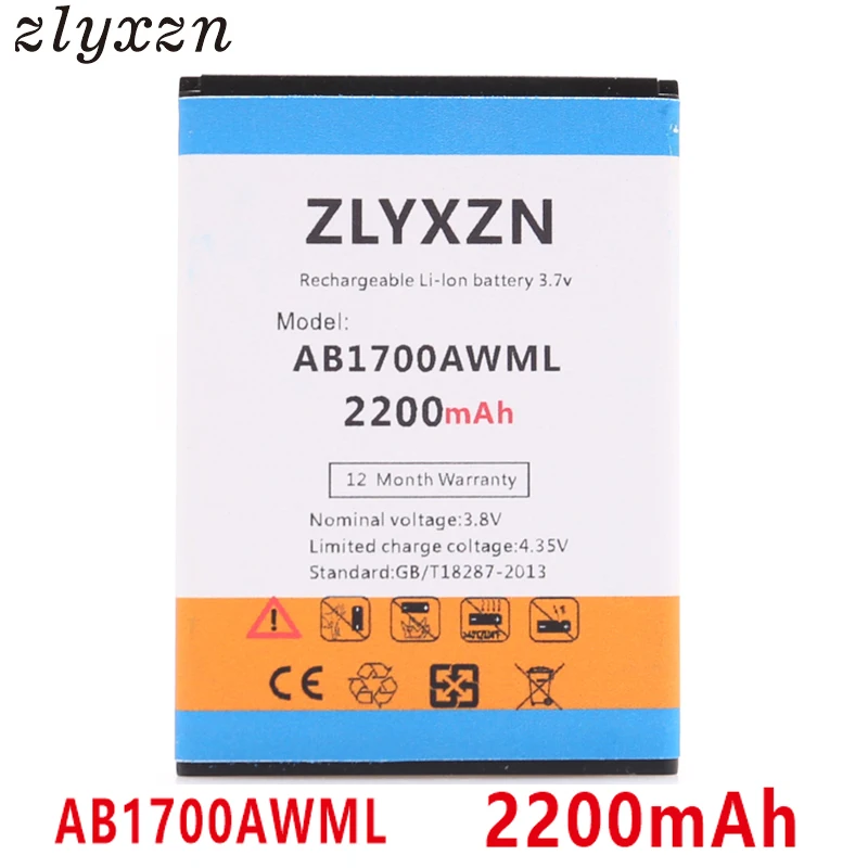 2200 мАч AB1700AWML батарея для PHILIPS S388 CTS388 аккумуляторные батареи | Мобильные телефоны и