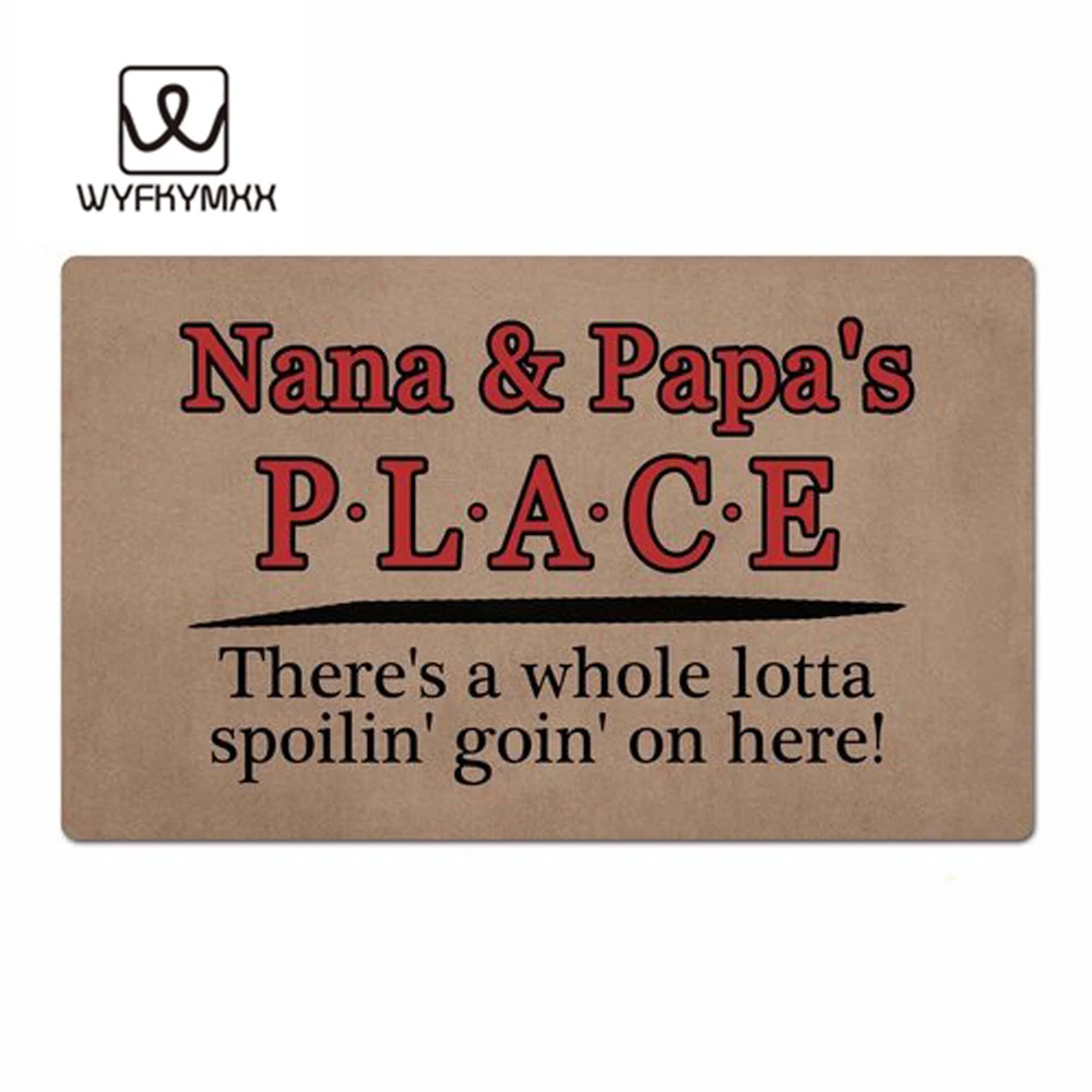 

Здесь бабушка и папа много ужасов! Тканый наружный коврик, дизайнерские наружные входные коврики