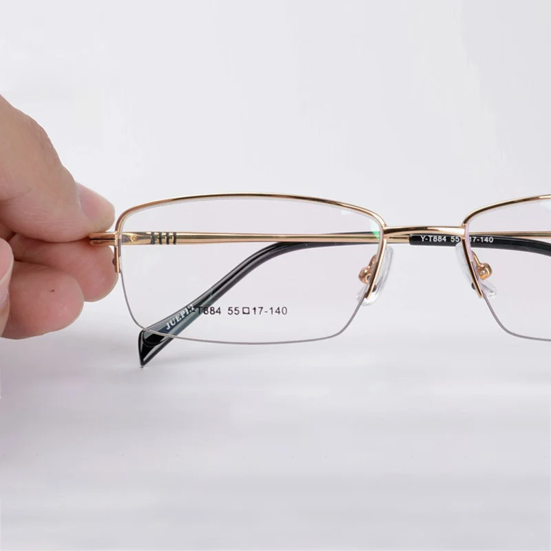 

Vazrobe Prescription Glasses Men Spring Hinge Progressive Man Gold Titanium Alloy Photochromic Spectacle Male Optical Myopia