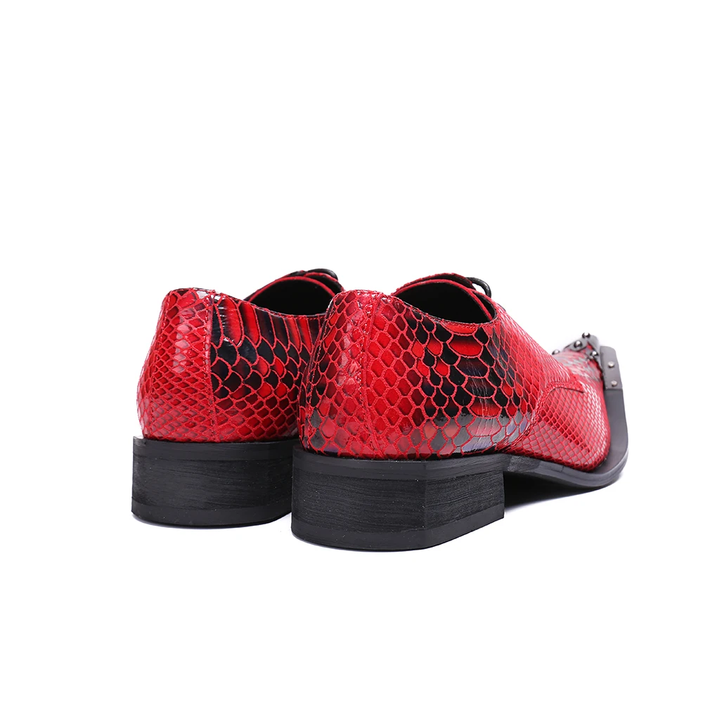 

Christia Bella Large Size Formal Dress Shoes Fashion Crocodile Pattern Real Leather Wedding Shoes Lace Up Oxfords Man Shoes