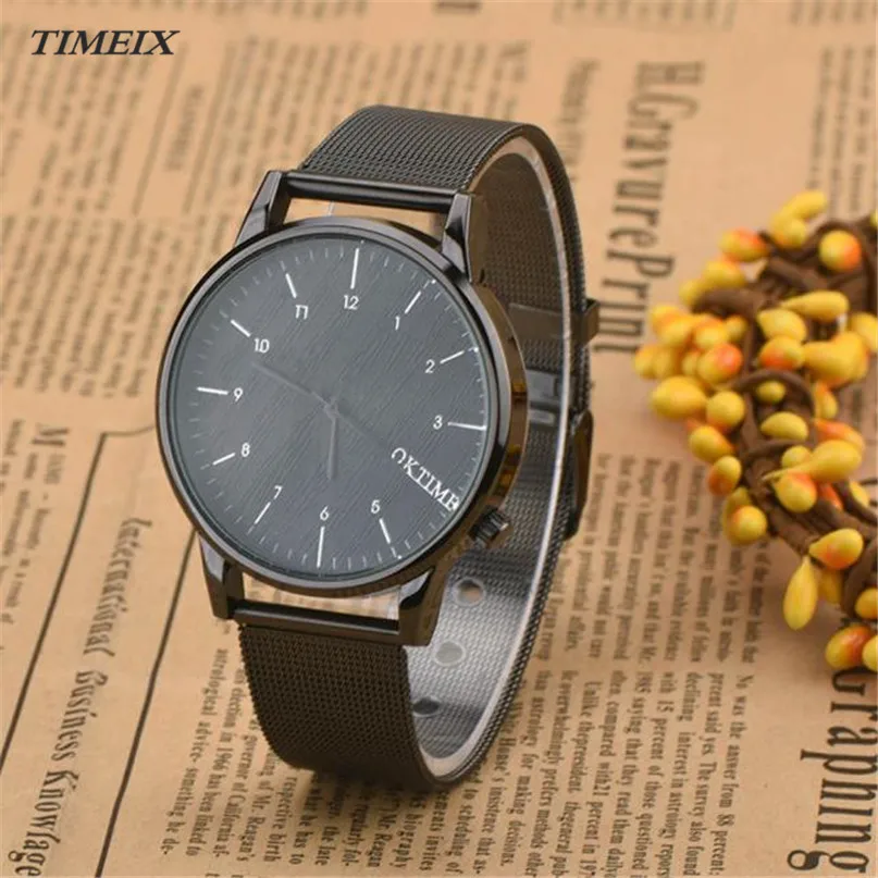 2017 Men Watch Fashion Metal Business Men's Analog Quartz Vogue Table Male Gift Hot Clock Watches Dec 13*40 | Наручные часы