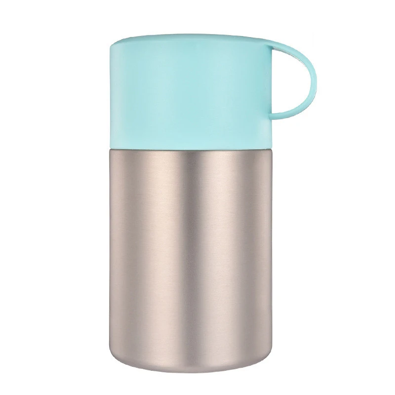 600ml stainless steel thermos food container inox folden spoon termos kid flask lunch box bento thermo outdoor insulate jar | Дом и сад