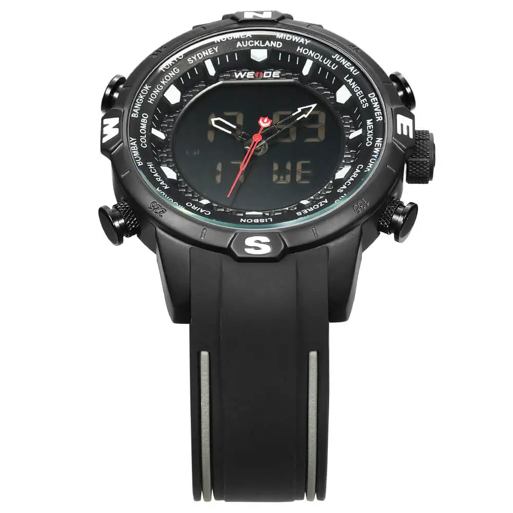 WEIDE оригинальный для ЖК-дисплея цифровые водонепроницаемые мужские часы