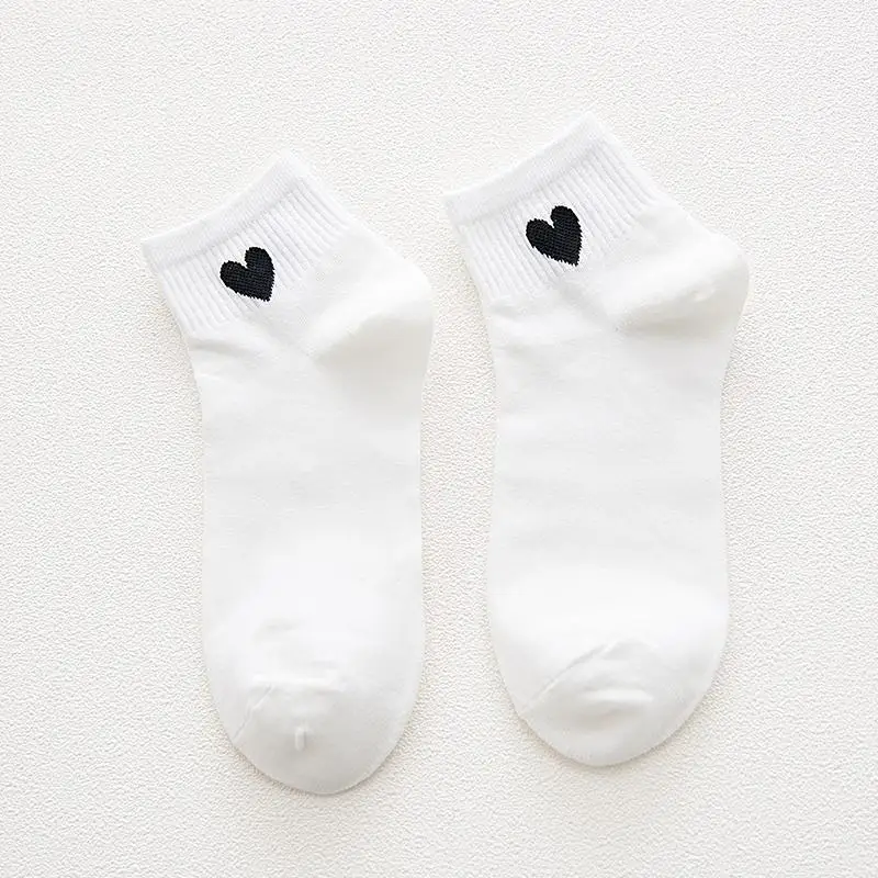 10 pairs / pieces pairing red heart cute college wind simple basic fresh hot spring and summer women's cotton socks direct | Женская