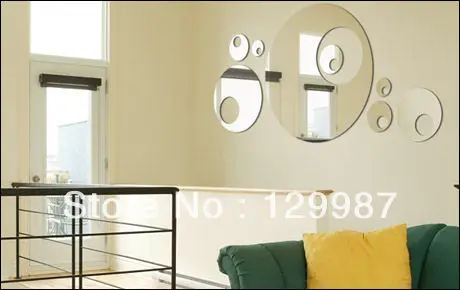2013 Горячая продажа DIY 9 шт в наборе пузырчатое Круглое Зеркало акриловое