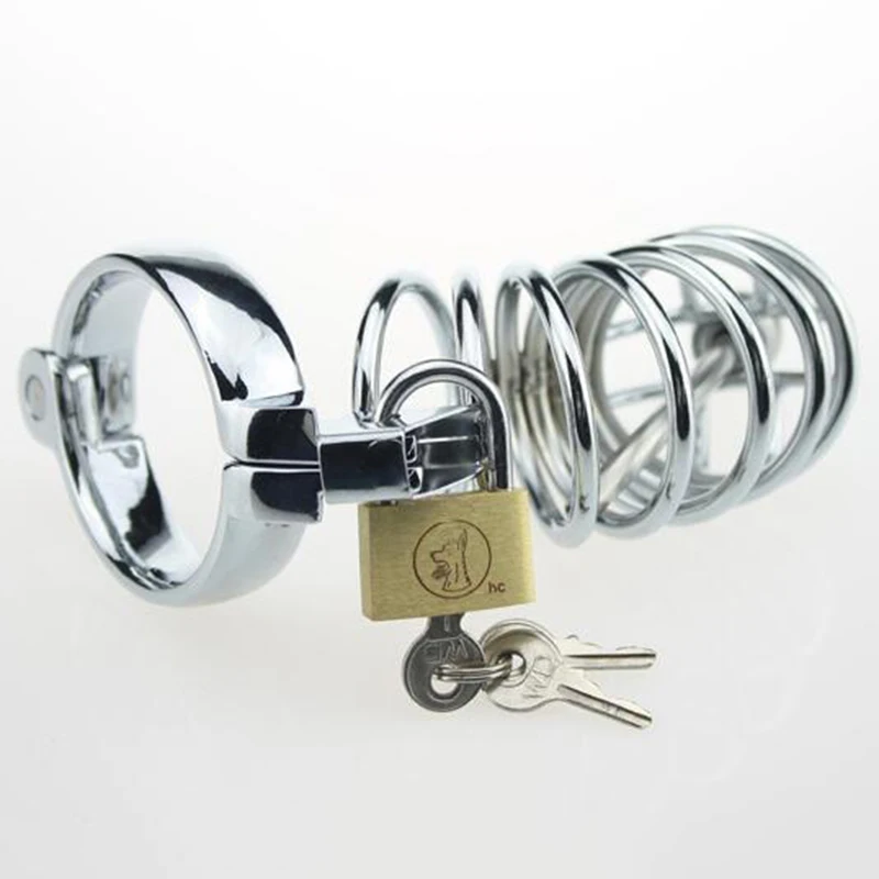 Кольцо для пениса с кольцом на ремне замок из нержавеющей стали Запираемая