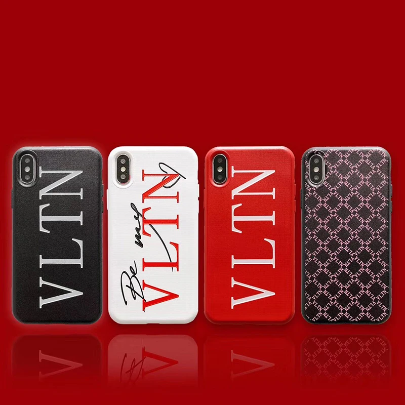 Роскошный брендовый итальянский мягкий силиконовый чехол VLTN для apple iphone 6, 7 plus, 8, 8 plus, X, XR, XS max, 11 Pro, 3D рельефный японский чехол для телефона