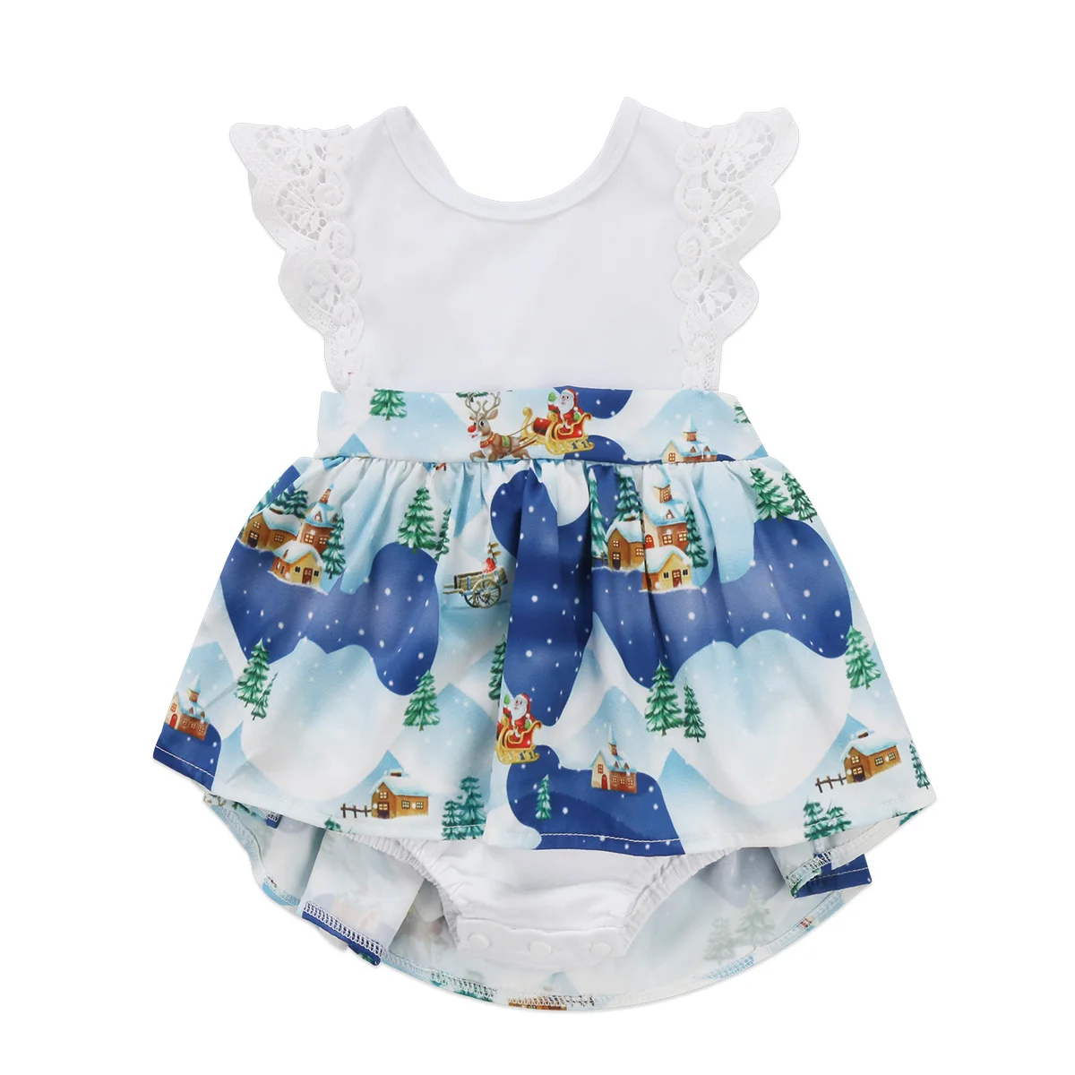 

Рождественское Кружевное боди без рукавов для новорожденных девочек, вечерние платья, костюм