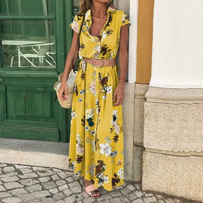 Женское платье Праздничная летняя с цветочным принтом стильный сарафан