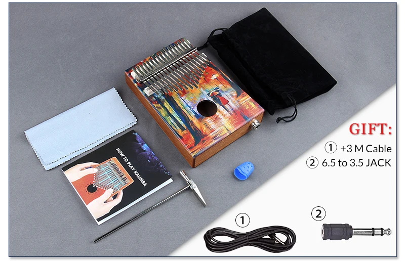 Фортепиано с 17 клавишами Kalimba, высокое качество, дерево, красное дерево, корпус, большой палец, фортепиано, музыкальный инструмент, калимба, аксессуары с аудио входом