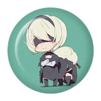 ZXFJXR игра 58 мм NieR Automata Heroine 2B YoRHa № 2 Тип B Escudo de armas Broche круглые значки Stemma иконы