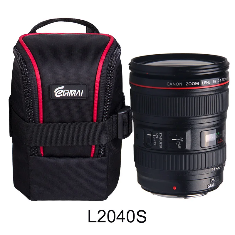 L2040S Pouch Only Фото регулируемый ремень DSLR мягкий камера поясной ремень держатель ж/нейлон функциональный Мягкий объектив сумка чехол для Canon Nikon - Цвет: L2040S Pouch Only