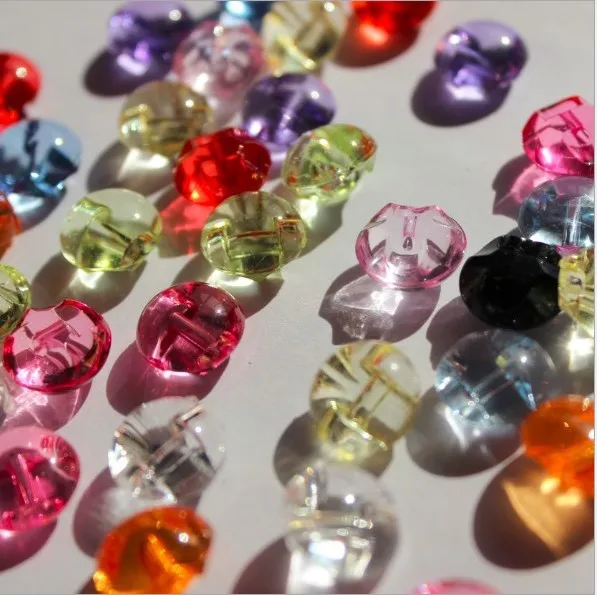 100 шт. Украшенные цветком из страз для пришивания пуговиц разные яркие цвета