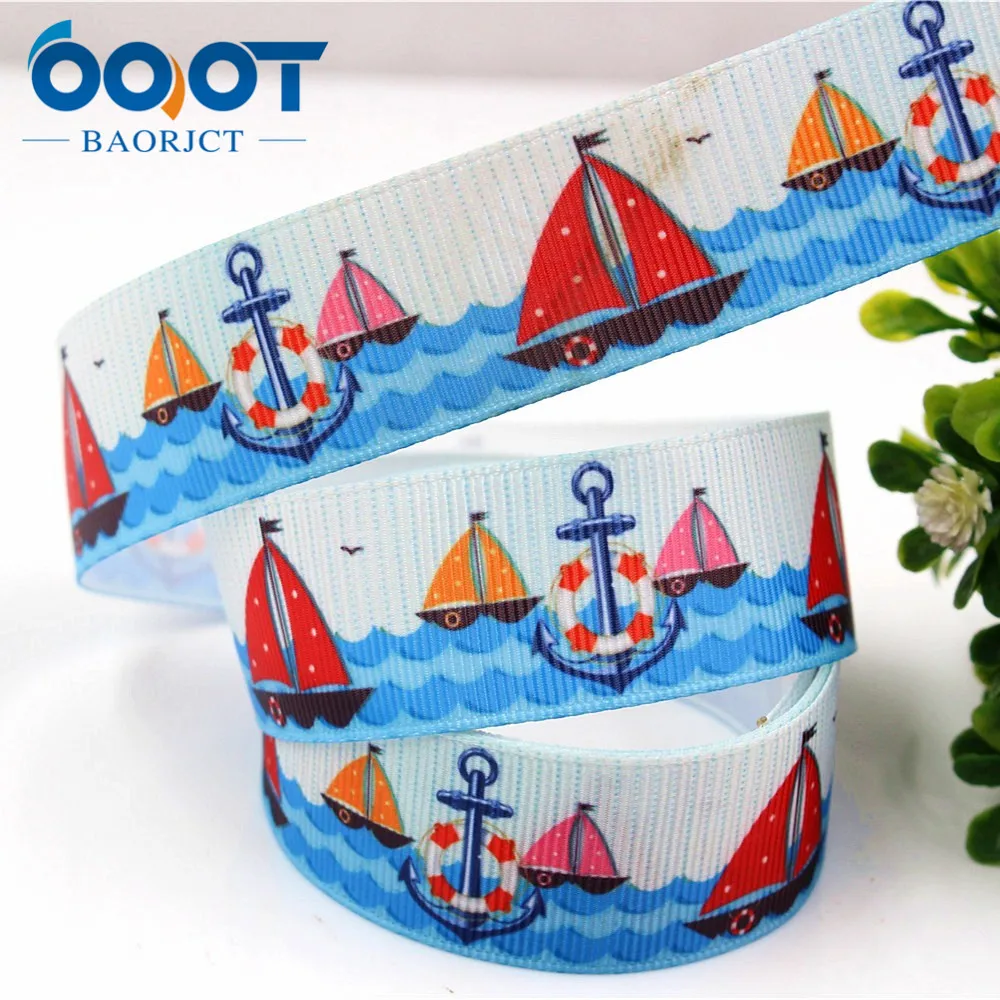 OOOT BAORJCT 176035 25mm 10yard Cartoon Ribbons Thermal transfer Printed grosgrain Wedding Accessories DIY handmade material | Дом и сад