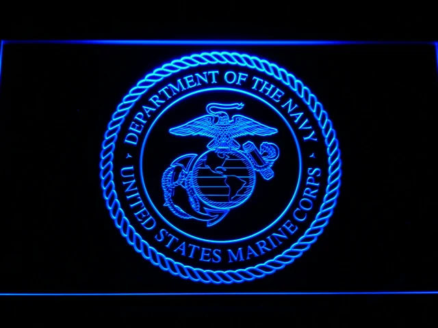 

f099 US Marine Corp Military LED Neon Light Signs with On/Off Switch 20+ Colors 5 Sizes to choose