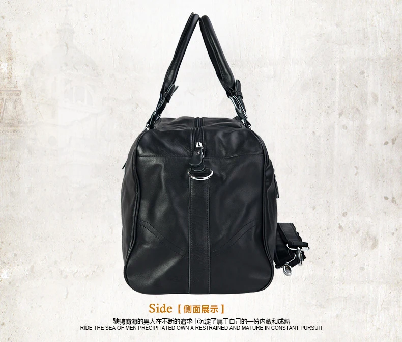 Модная мужская дорожная сумка из натуральной кожи чемоданчик для багажа