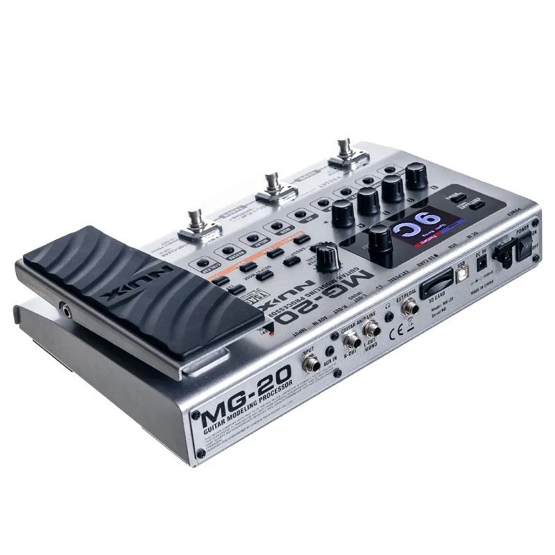 NUX MG 20 гитарный мультиэффектный усилитель педаль черный Digitech модельный процессор