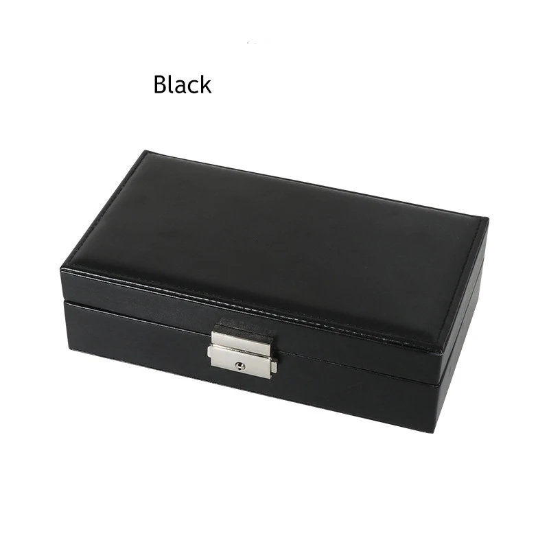 Коробка для макияжа одноцветная шкатулка драгоценностей кольцо серьги гвоздики