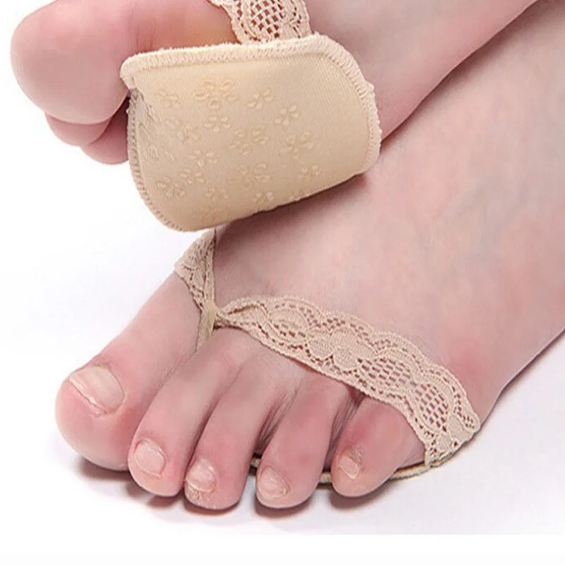 3 пары стильная невидимая кружевная губка Абсорбирующая стелька передняя часть