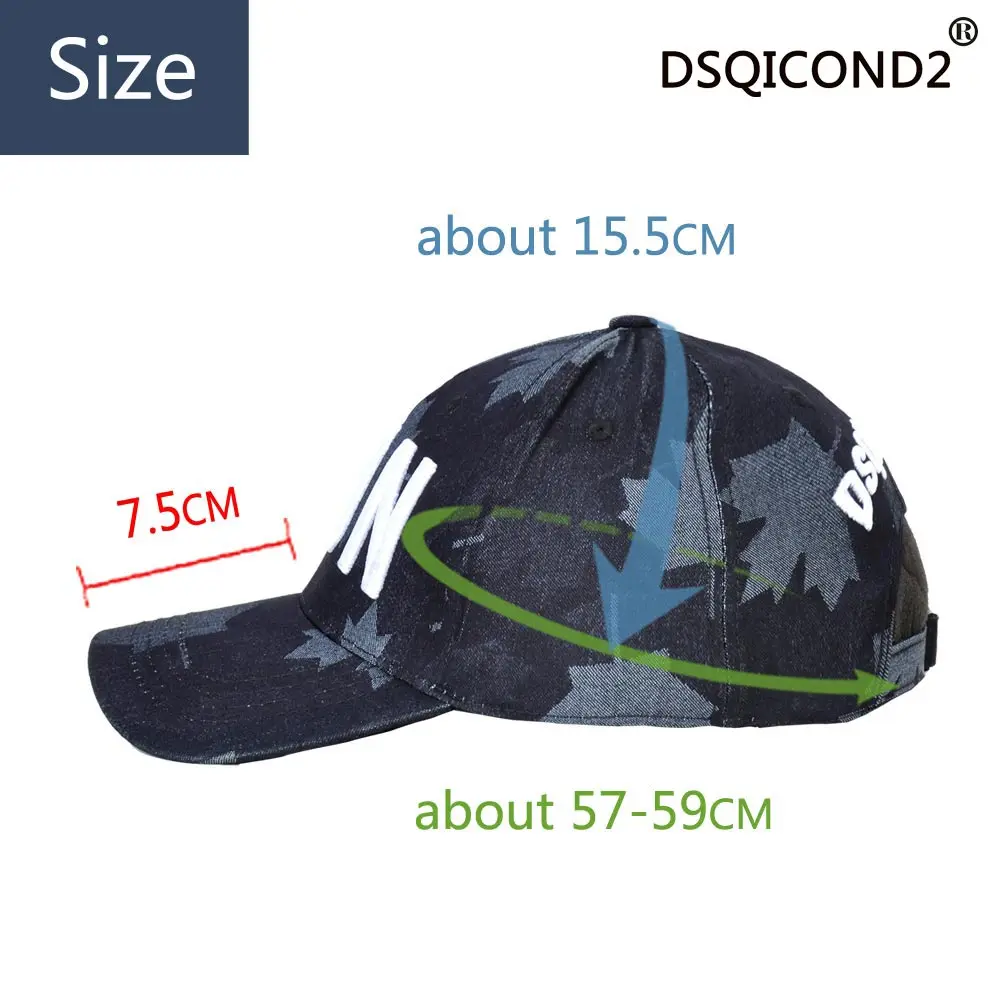 Кепка DSQICOND2 DSQ однотонные шапки с узором кепки надписью и знаком бейсболка для