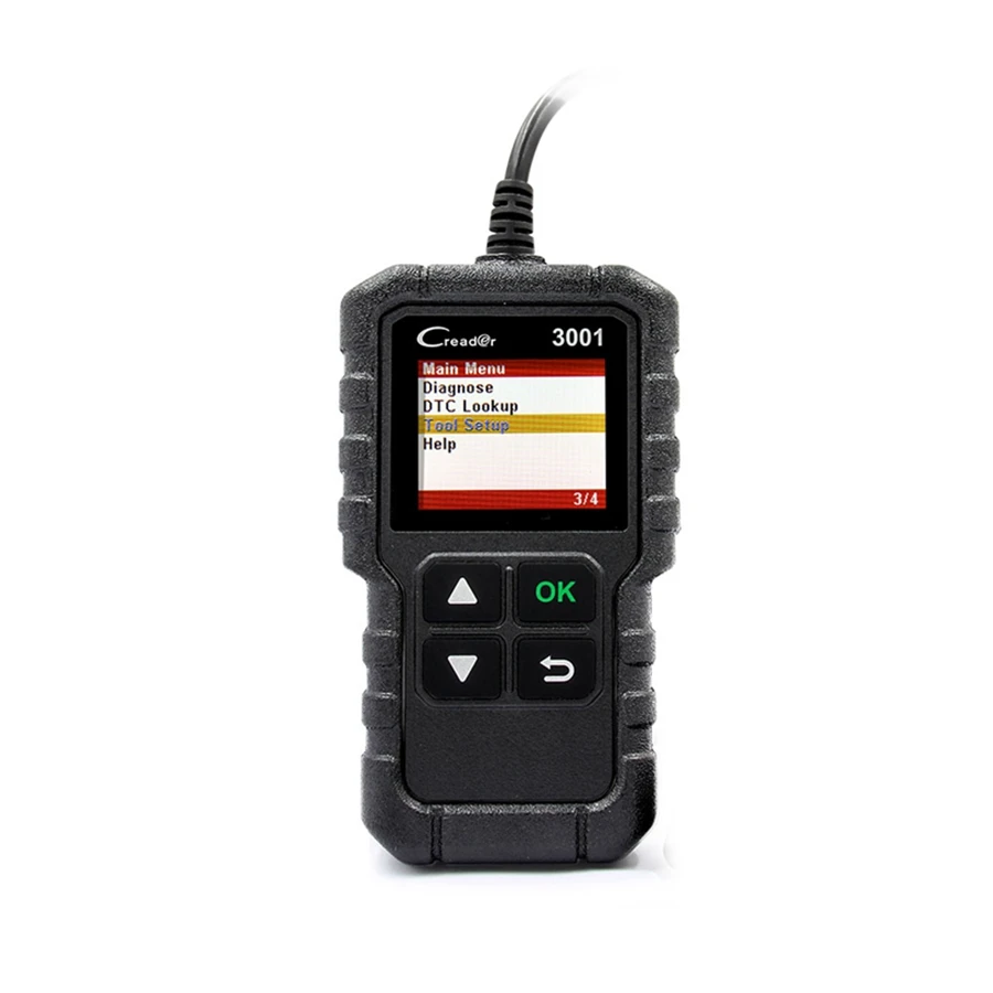 Оригинальный считыватель кодов LAUNCH Creader 3001 OBD2 поддерживает полную функцию OBDII/EOBD