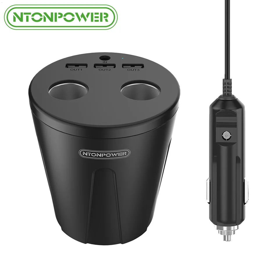 Ntonpower USB Автомобильное Зарядное устройство 3USB Порты и разъёмы 12 В Смарт зарядки IC 5