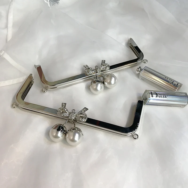 

Big Ball Pearl 20.5cm Silver Clasp Obag Accessories Asas Para Bolso Purses And Handbags Kiss Lock Metal Purse Frame Dropshipping