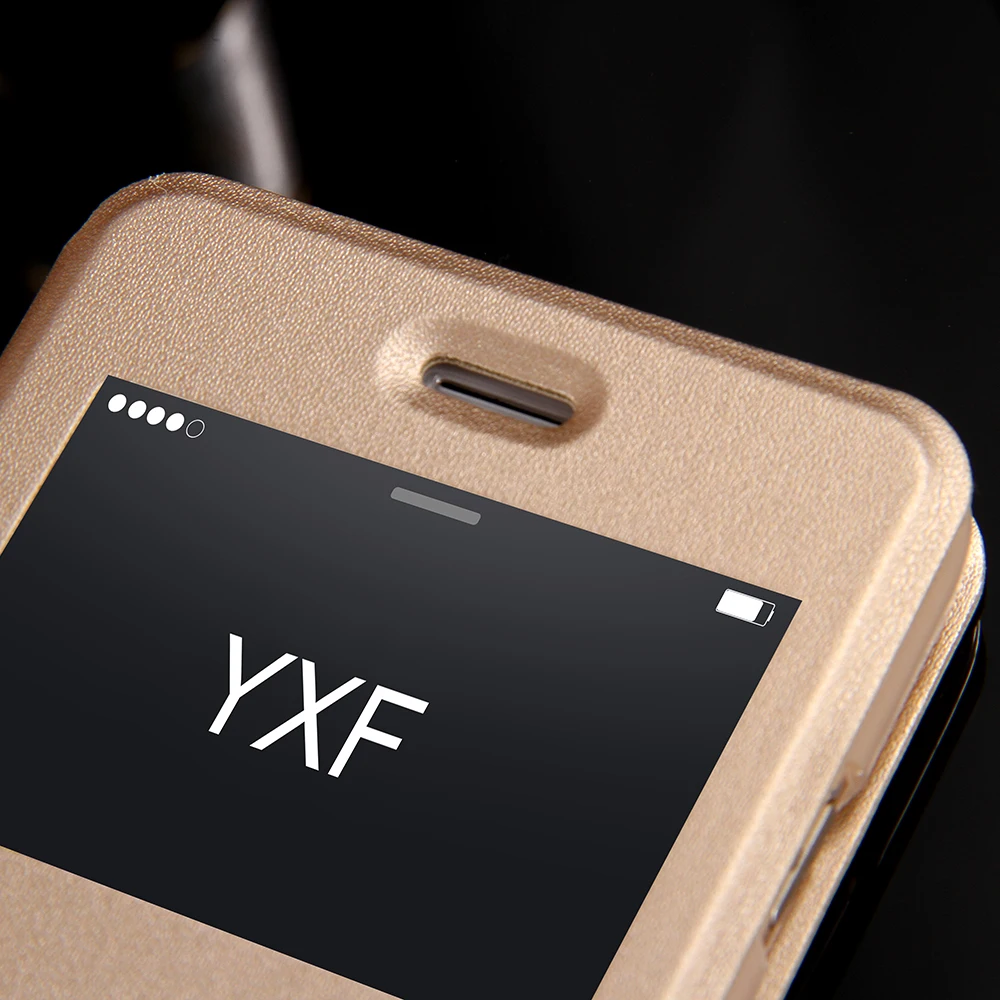 Чехол из искусственной кожи KISSCASE для iPhone 6 s 7 Plus с окошком просмотра умным ответом