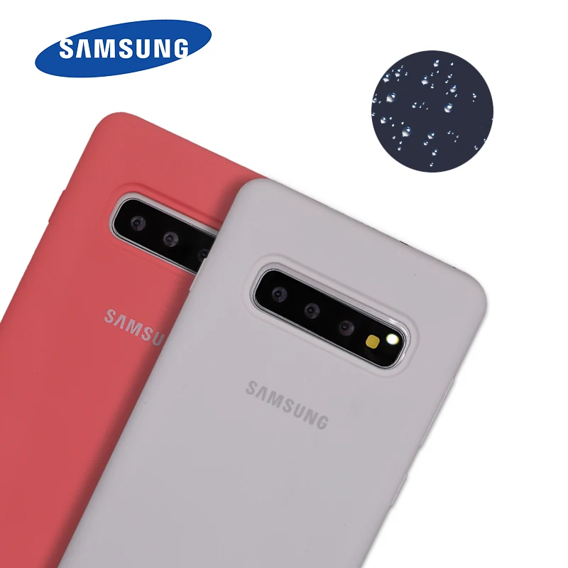 Оригинальный samsung Galaxy S10 плюс жидкость силиконовый чехол шелковистой мягкой