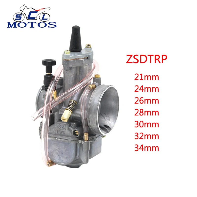 

Sclmotos -Motorcycle 21 24 26 28 30 32 34mm PWK Carburetor Carb With Power Jet Fit 2T/4T Engine Power Race Scooter Motocross GY6