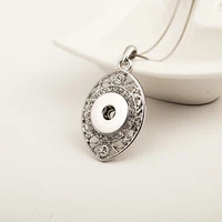 water drop 156 carvings snap buttons necklaces pendants silver plated statement necklace for women diy jewelry gift