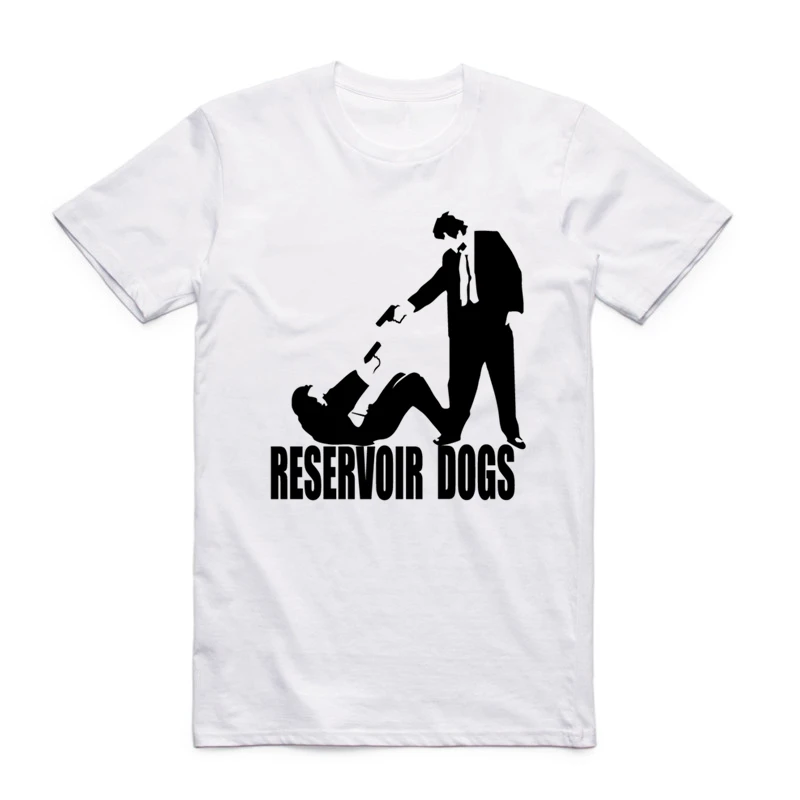 Для мужчин reservoir Dogs Квентин Тарантино принт белая футболка с коротким рукавом и О