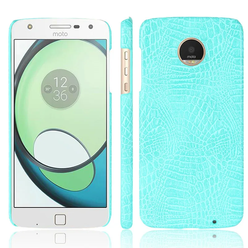 

For Moto Z Play XT1635 XT1635-2 XT1635-3 Case Crocodile Pattern Hard PC+PU Leather Back Cover Hard Case for Motorola Moto Z Play