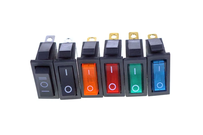 

10PCS AC 15A 250V /20A 125V 3 Pin SPDT KCD3 Boat Rocker Switch