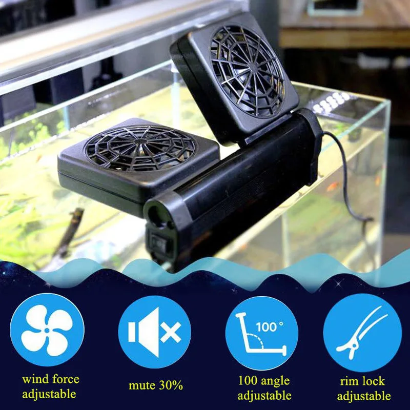 Охлаждающий вентилятор для аквариума удобный пластиковый контроля температуры